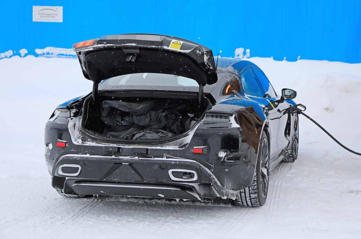 Porsche Taycan spies winter testing
