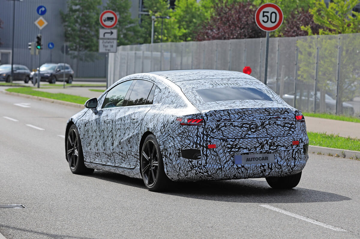 2021 Mercedes-Benz EQS prototype - rear 2021 Mercedes-Benz EQS prototype - rear