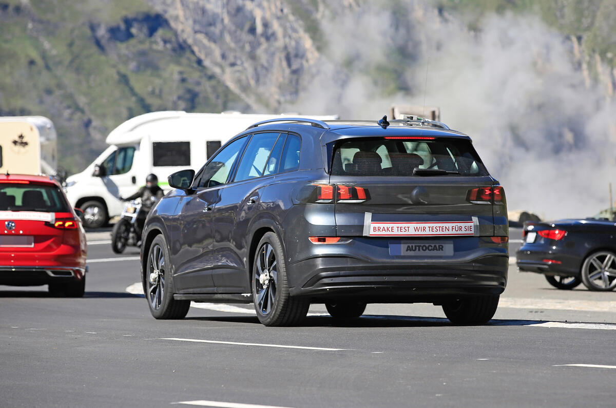 2021 Volkswagen ID 6 prototype - rear 2021 Volkswagen ID 6 prototype - rear