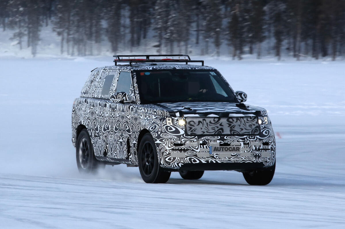 2022 Range Rover Sport drifting on a frozen lake 2022 Range Rover Sport drifting on a frozen lake
