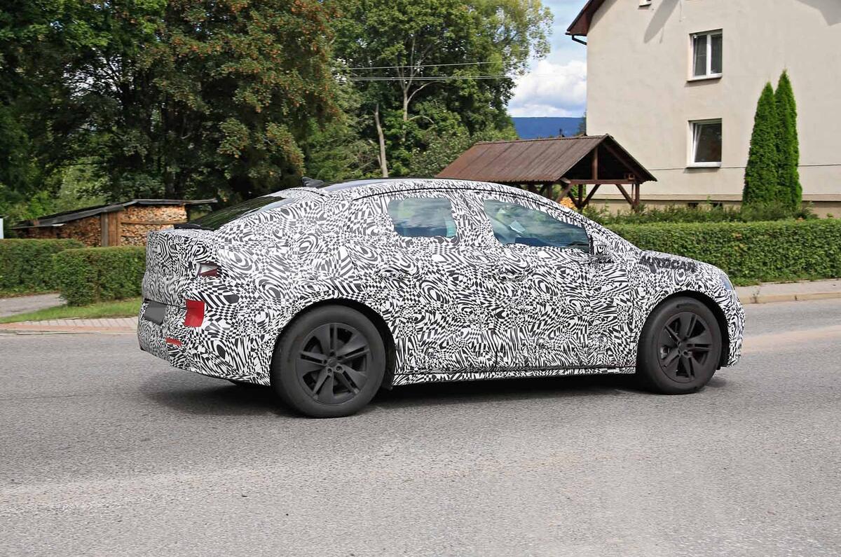 Skoda Enyaq iV coupe side rear Skoda Enyaq iV coupe side rear