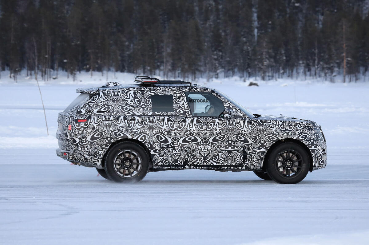 2022 Range Rover Sport drifting on a frozen lake 2022 Range Rover Sport drifting on a frozen lake