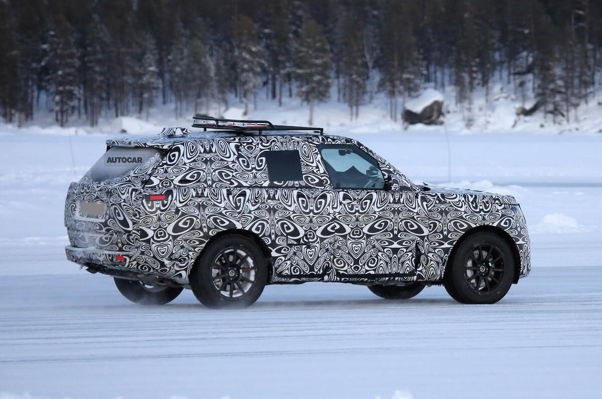 2022 Range Rover Sport drifting on a frozen lake 2022 Range Rover Sport drifting on a frozen lake