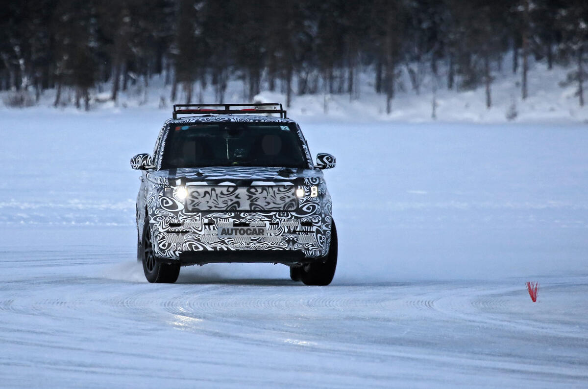 2022 Range Rover Sport drifting on a frozen lake 2022 Range Rover Sport drifting on a frozen lake