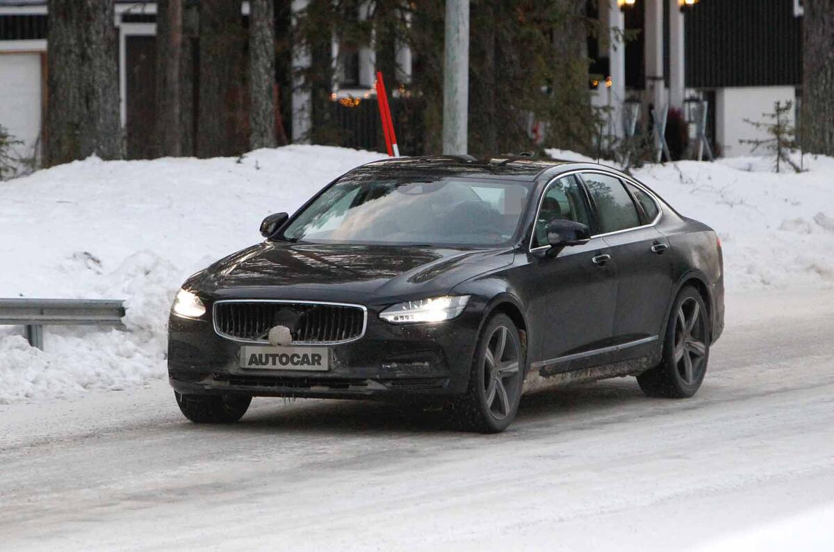 Volvo S90 facelift spyshots front