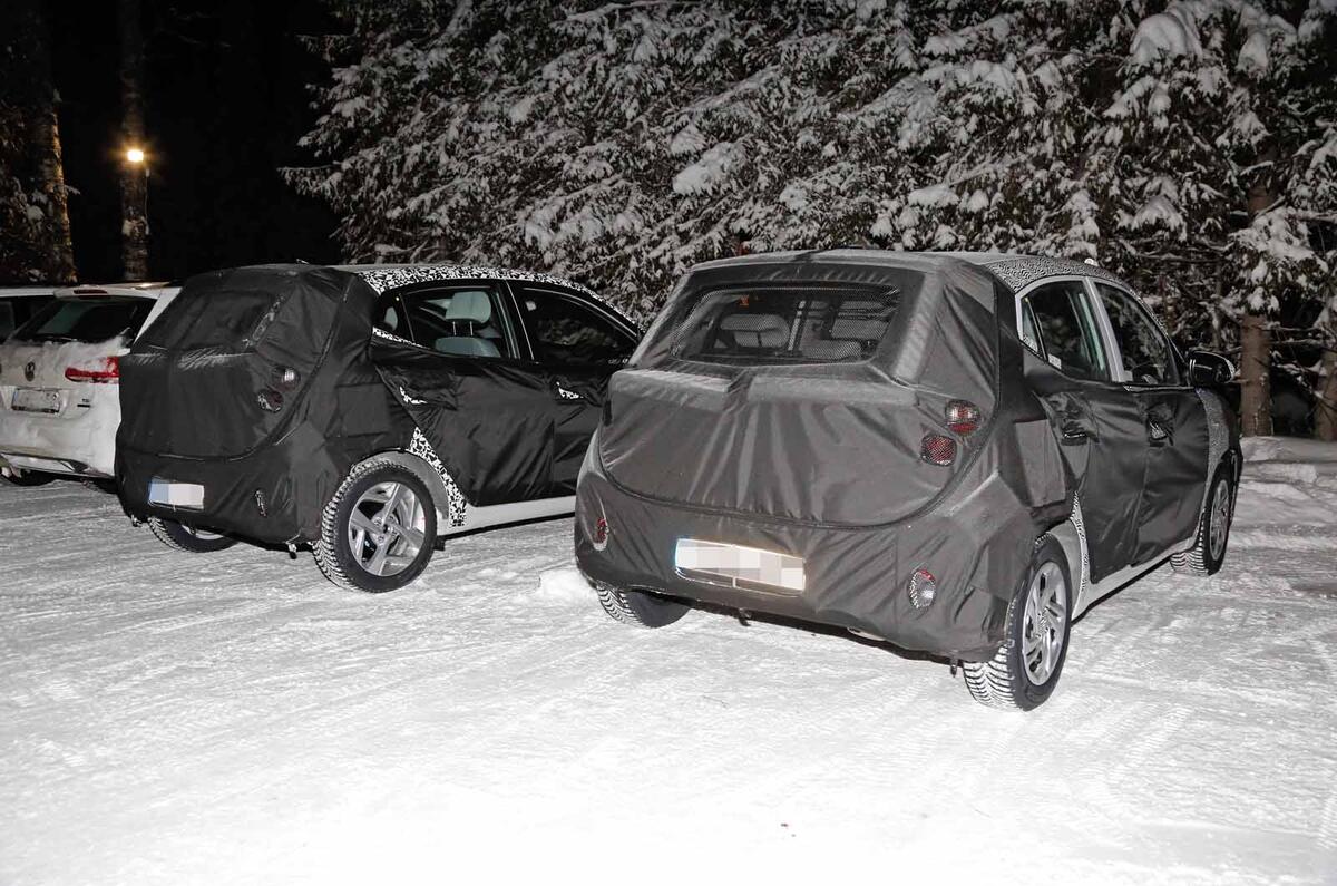 Hyundai i10 spied testing