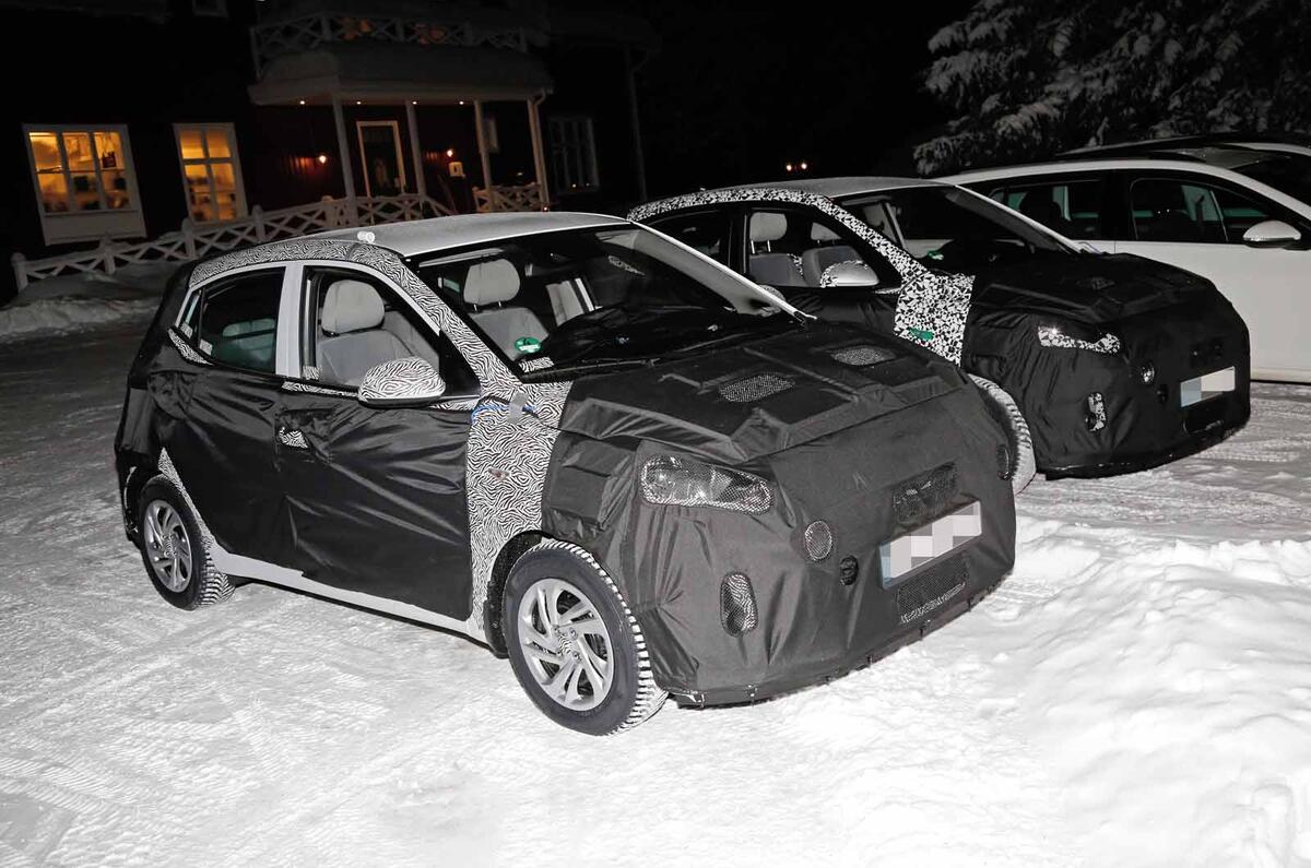 Hyundai i10 spied testing