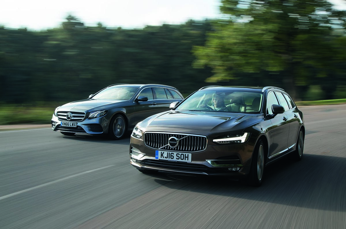 Mercedes-Benz E-Class Estate vs Volvo V90 vs Audi A6 Avant - group test