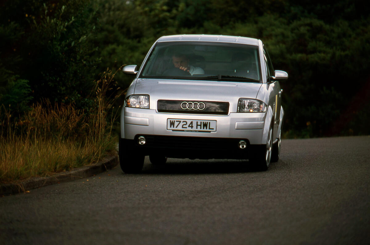 Audi A2 cornering