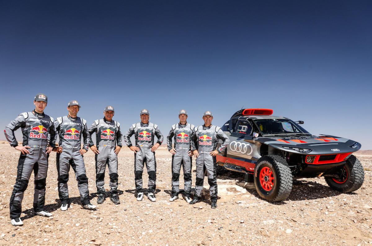 Audi has kept its strong Dakar Rally driver line-up: Carlos Sainz, Stephane Peterhansel and Mattias Ekstrom Audi has kept its strong Dakar Rally driver line-up: Carlos Sainz, Stephane Peterhansel and Mattias Ekstrom
