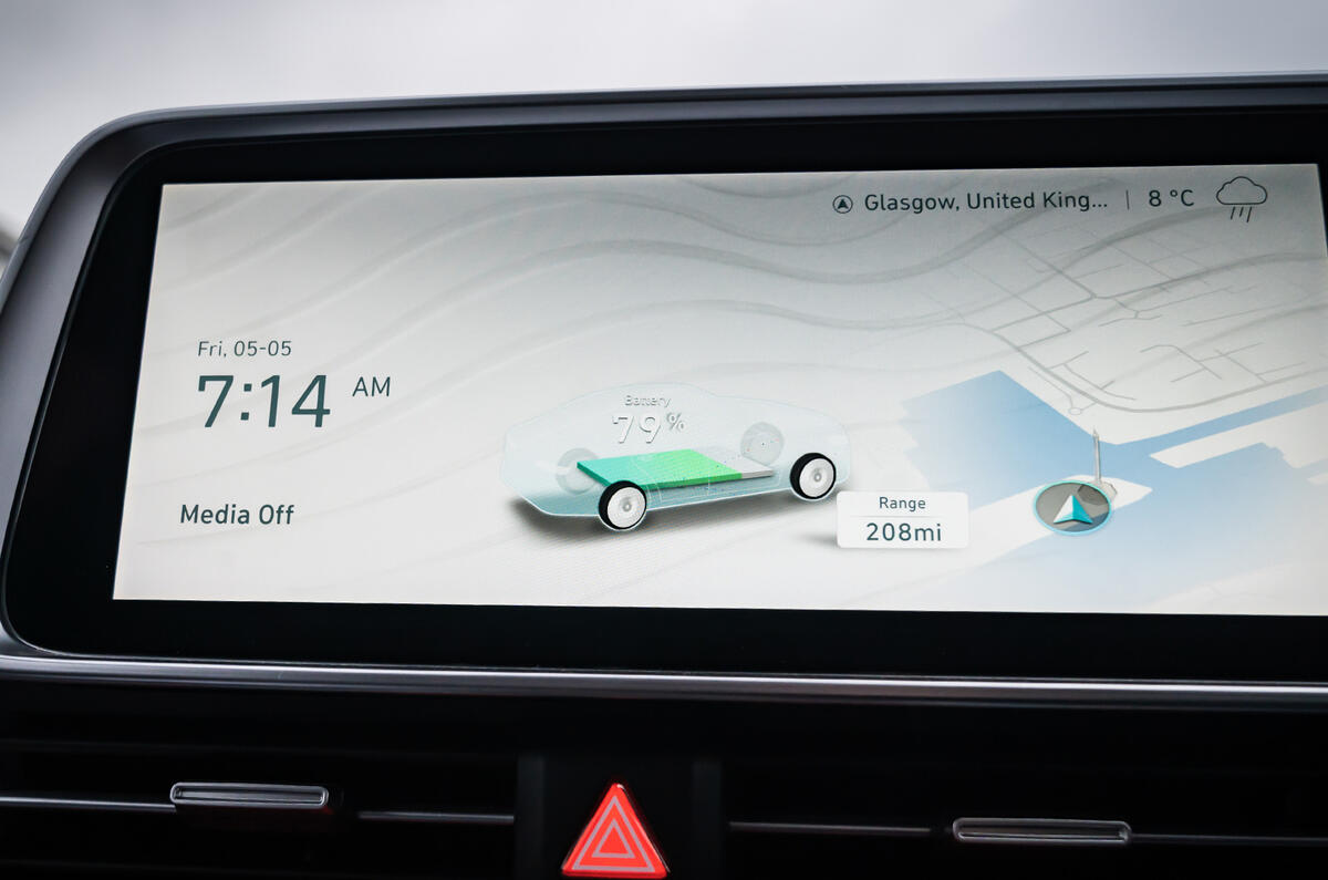 The Hyundai IONIQ 6 uses always-online navigation with live data to help you play journeys efficiently The Hyundai IONIQ 6 uses always-online navigation with live data to help you play journeys efficiently