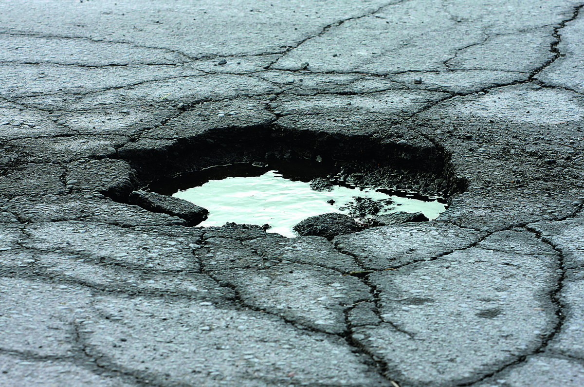 A big pothole