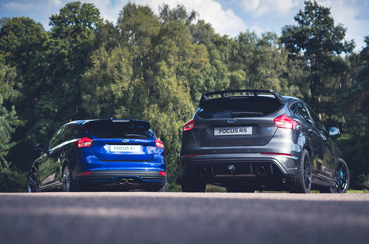 The Ford Focus ST and the Focus RS are two sides of the same coin The Ford Focus ST and the Focus RS are two sides of the same coin