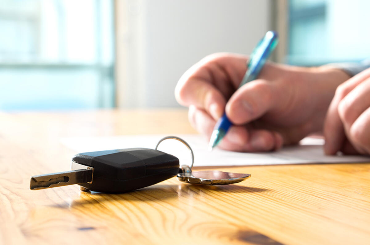 Car keys on table