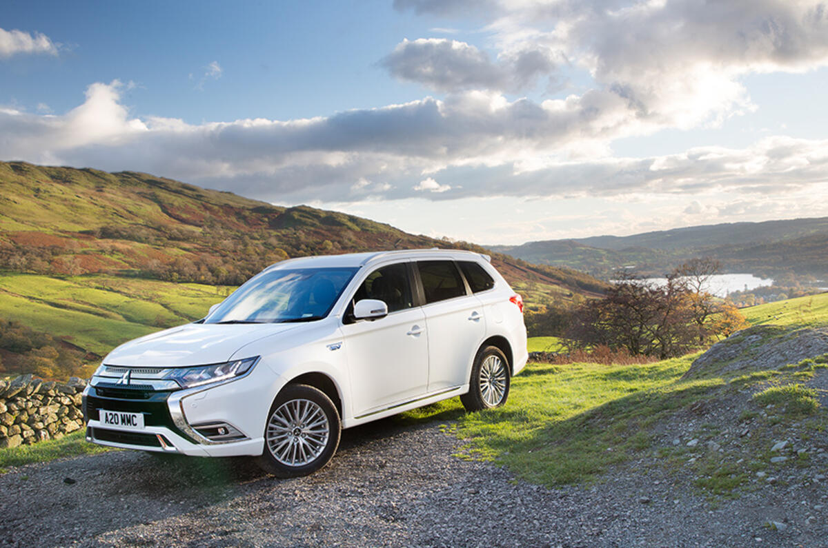 The Mitsubishi Outlander PHEV offers up 28 miles of all-electric range and enhanced fuel efficiency The Mitsubishi Outlander PHEV offers up 28 miles of all-electric range and enhanced fuel efficiency