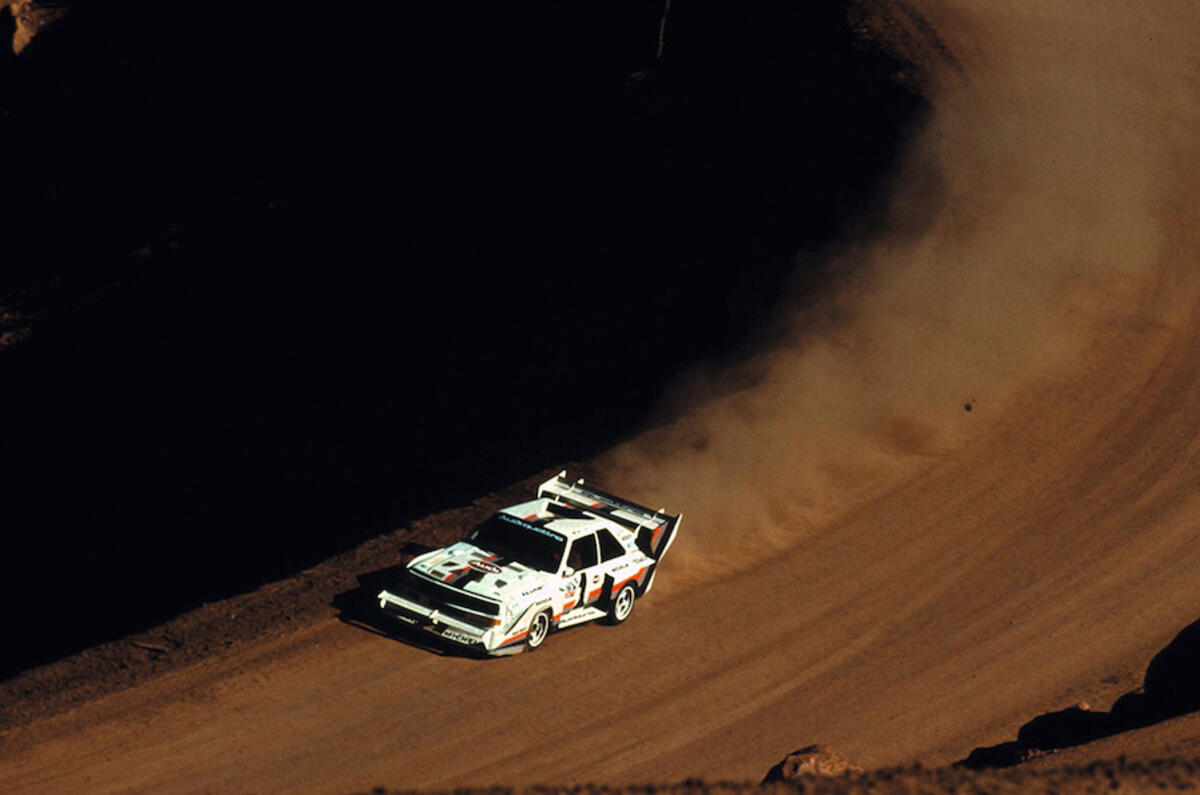 Walter Röhrl's assault on Pikes Peak is one of Audi's crowning quattro achievements Walter Röhrl's assault on Pikes Peak is one of Audi's crowning quattro achievements