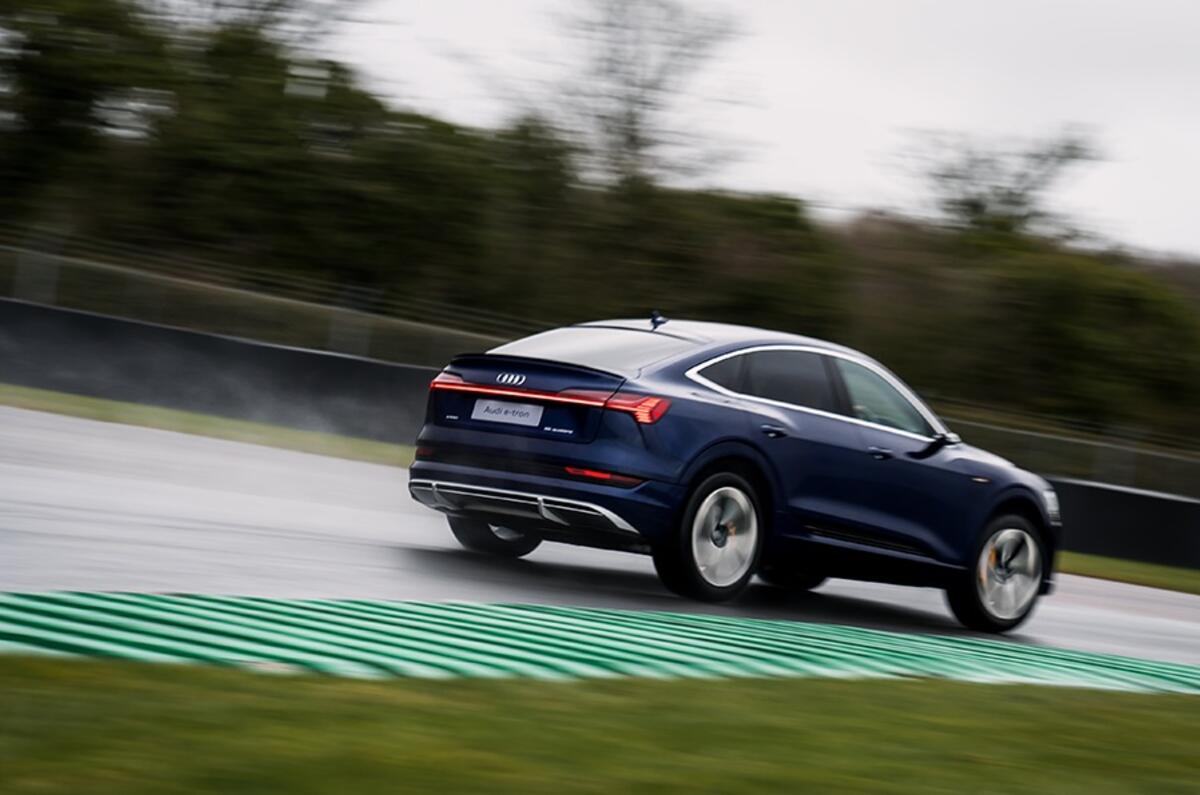 The Audi e-tron Sportback's electric quattro delivers confidence in all weathers The Audi e-tron Sportback's electric quattro delivers confidence in all weathers