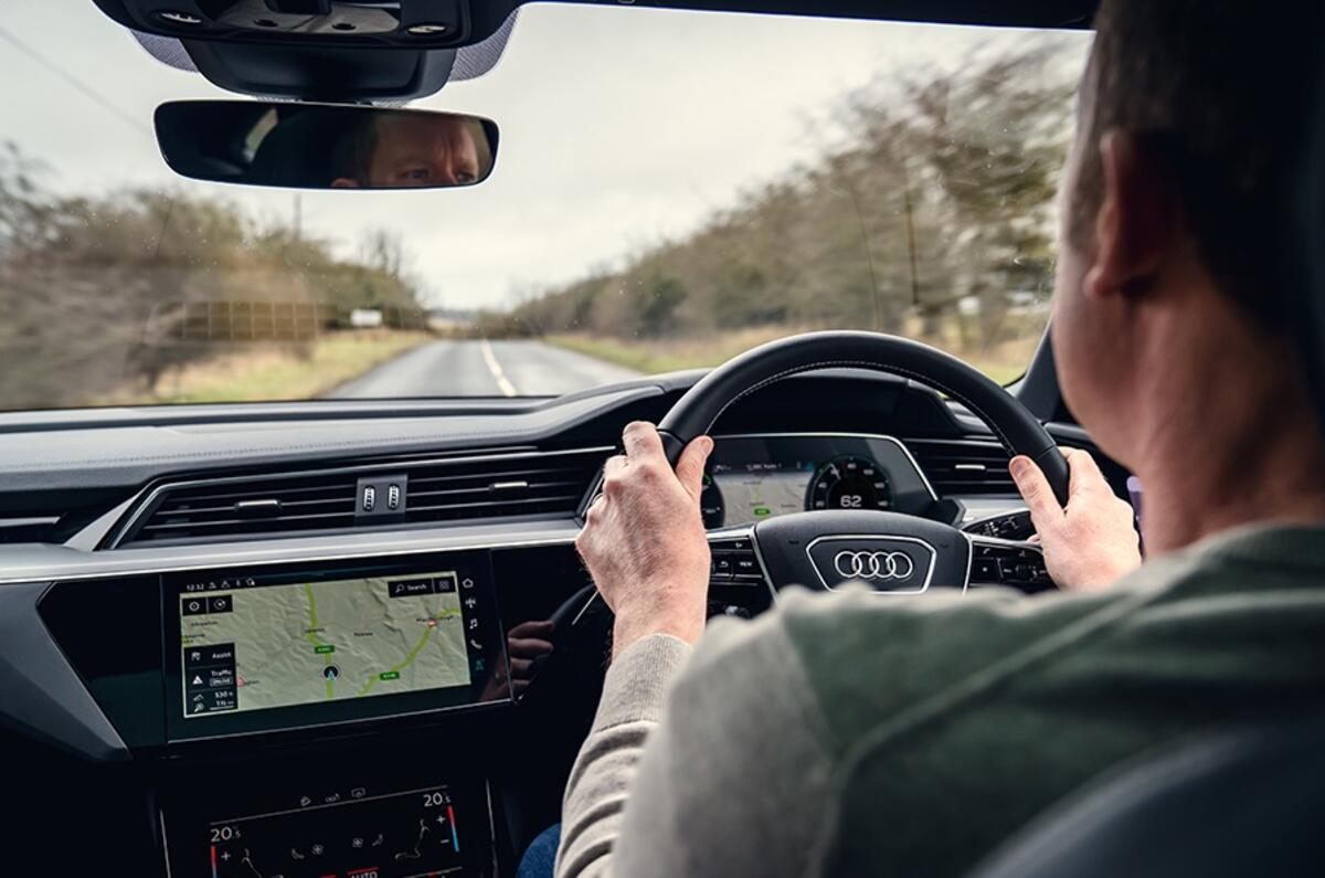 The Audi e-tron Sportback's regenerative braking delivers up to 257 miles of range The Audi e-tron Sportback's regenerative braking delivers up to 257 miles of range