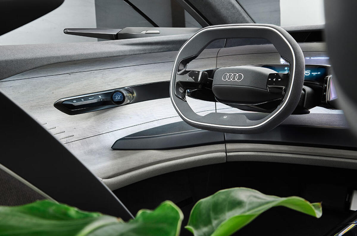 The Audi Grandsphere concept boasts a high-tech limousine-like interior unlike anything else The Audi Grandsphere concept boasts a high-tech limousine-like interior unlike anything else