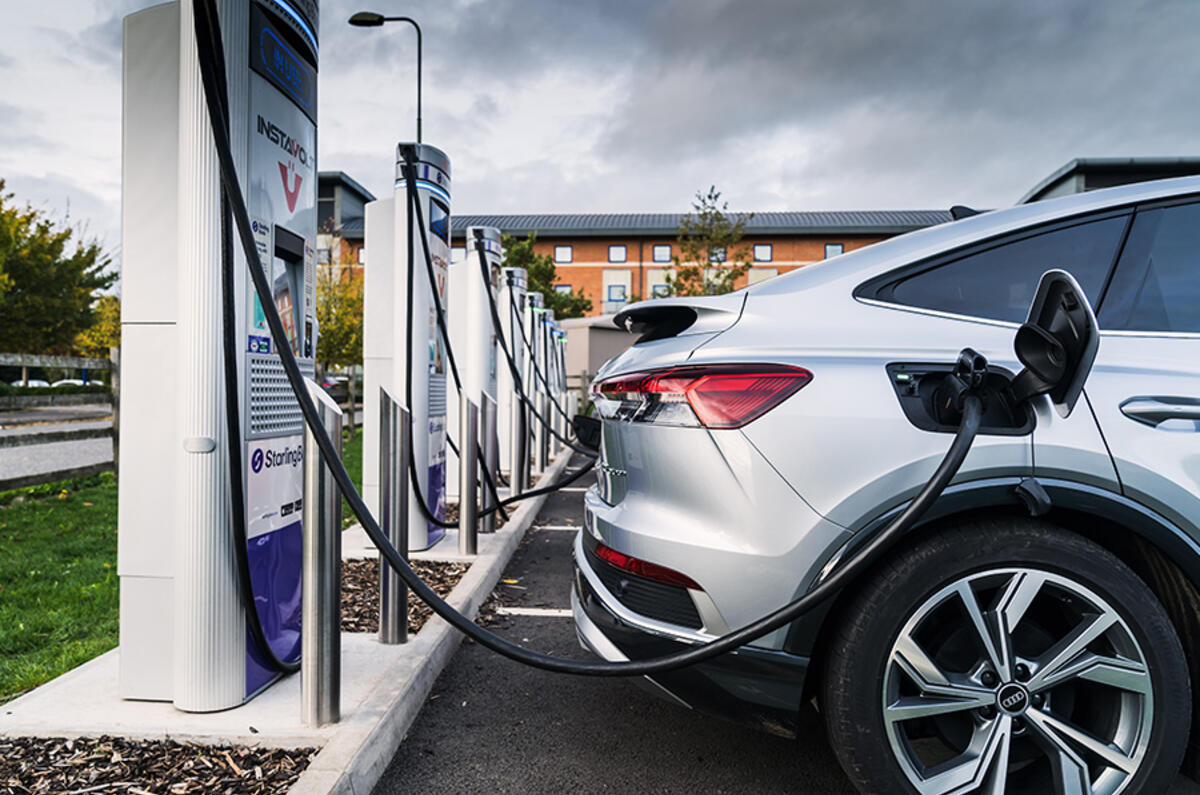 Equally, the Audi Q4 Sportback e-tron can add up to 80 miles in just 10 minutes (barely a coffee run) Equally, the Audi Q4 Sportback e-tron can add up to 80 miles in just 10 minutes (barely a coffee run)