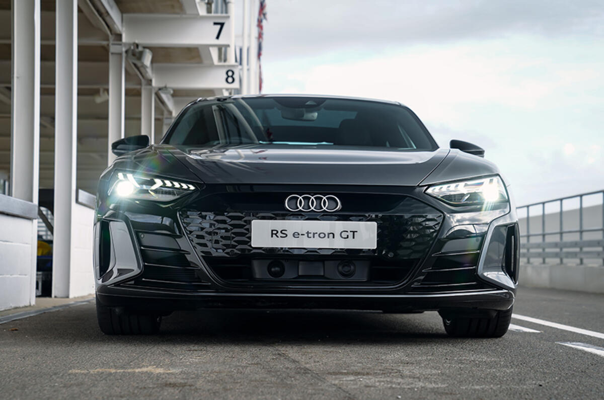 The Audi RS e-tron GT has all the amped up power we needed for our hot-lap challenge The Audi RS e-tron GT has all the amped up power we needed for our hot-lap challenge