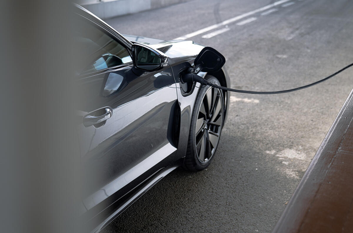 The Audi RS e-tron GT’s 93.4kWh battery delivers up to 283 miles (when not on-track) The Audi RS e-tron GT’s 93.4kWh battery delivers up to 283 miles (when not on-track)