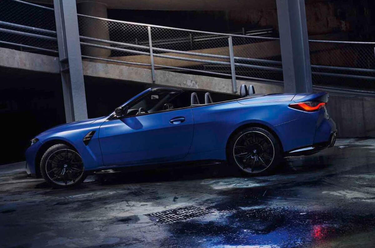 The soft-top roof is 40 per cent lighter than the predecessor’s retractable hardtop