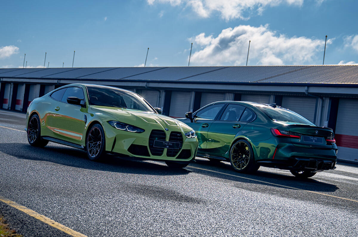 The BMW M3 and BMW M4 offer a choice of iconic saloon looks and sleek coupe style