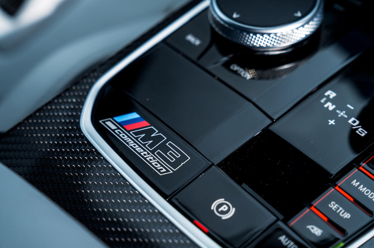 Iconic BMW M logos add to the race-bred feel of the BMW M3 and M4