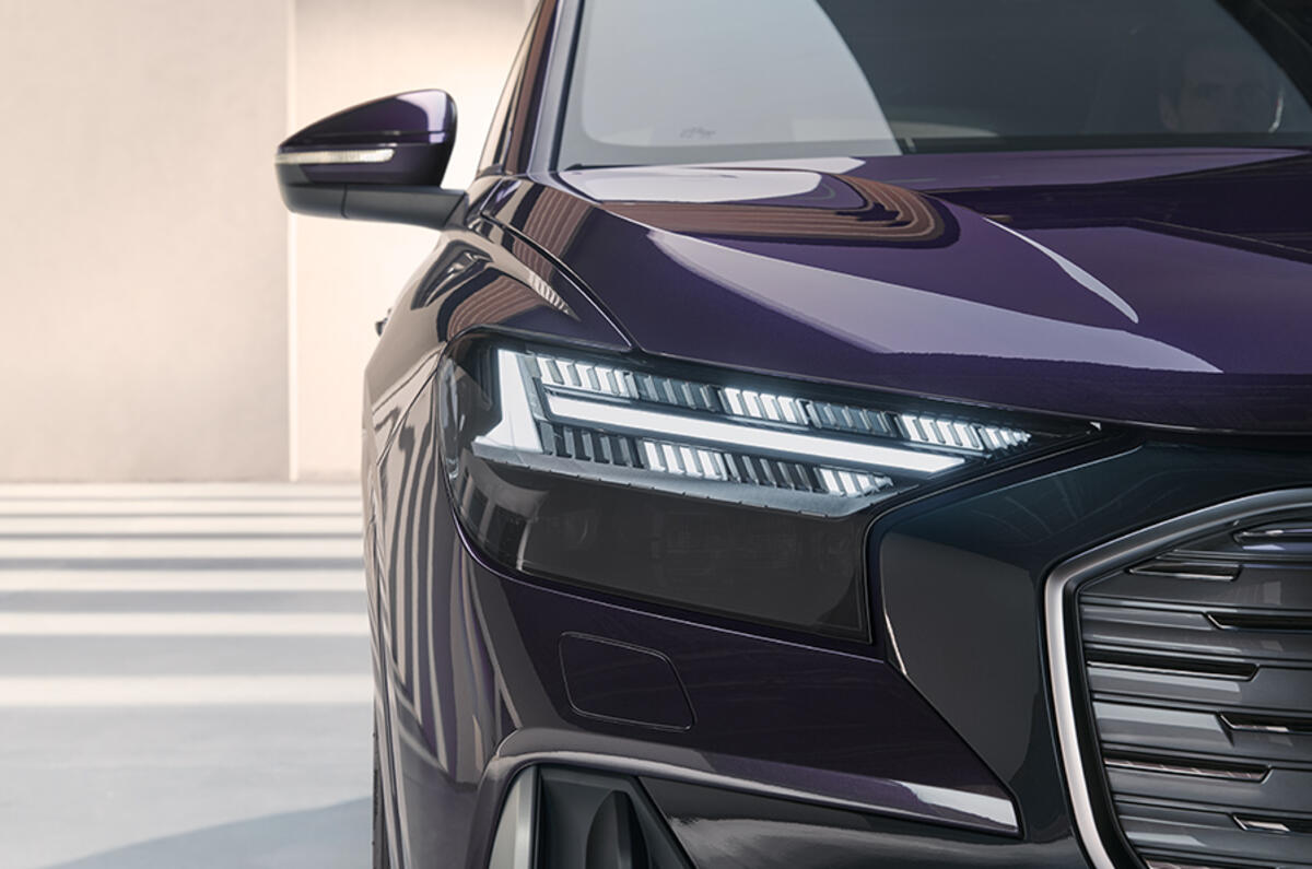 Advanced Matrix LED headlights are available on selected Audi Q4 e-tron trims Advanced Matrix LED headlights are available on selected Audi Q4 e-tron trims