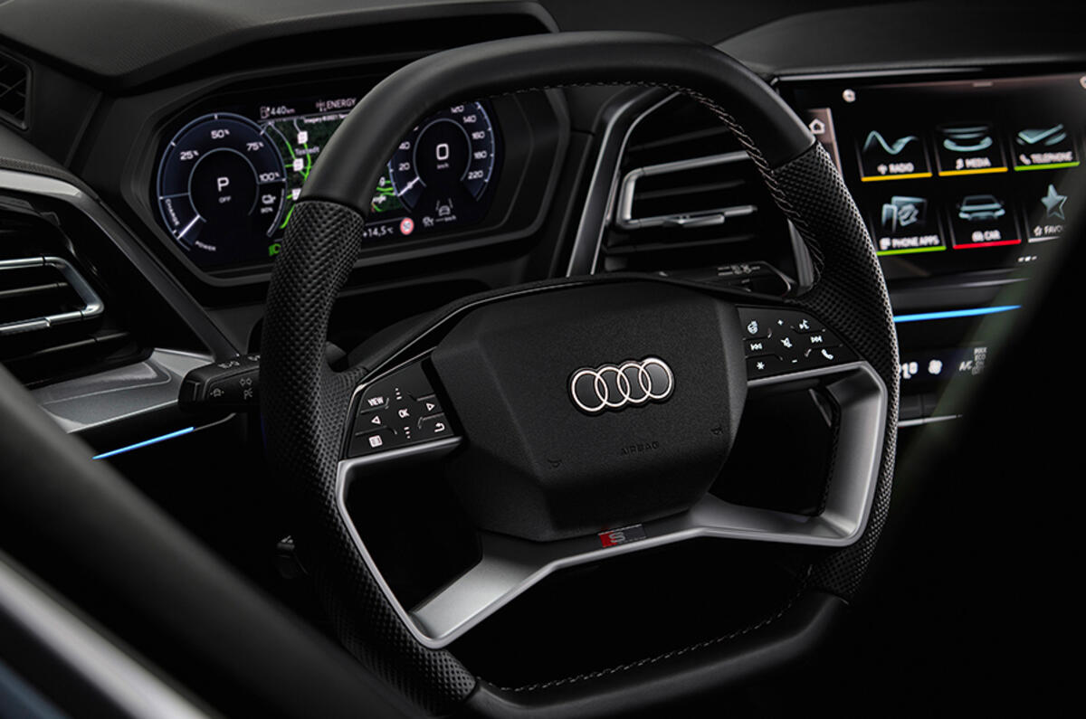 Every element of the Audi Q4 e-tron's controls is focused on the driver Every element of the Audi Q4 e-tron's controls is focused on the driver