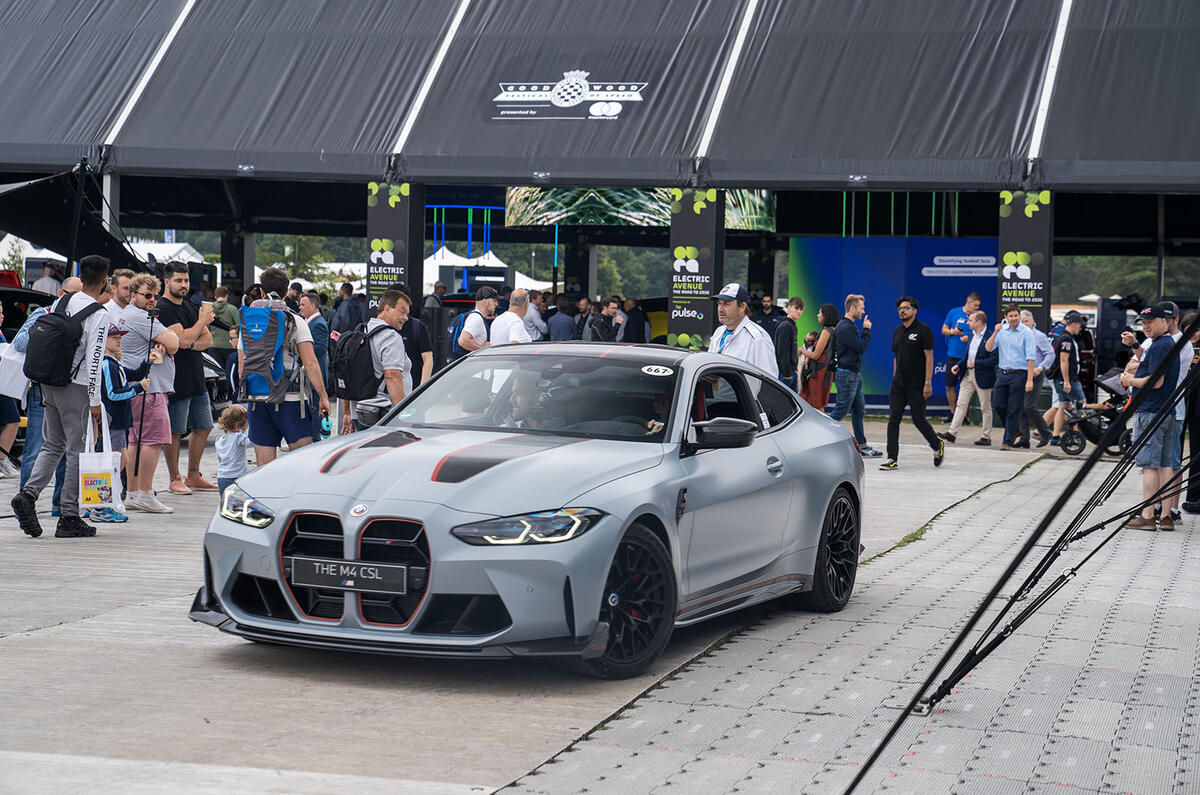 BMW M saloon fan Roland Scull took to the Goodwood hill in the passenger seat of the BMW M4 CSL BMW M saloon fan Roland Scull took to the Goodwood hill in the passenger seat of the BMW M4 CSL