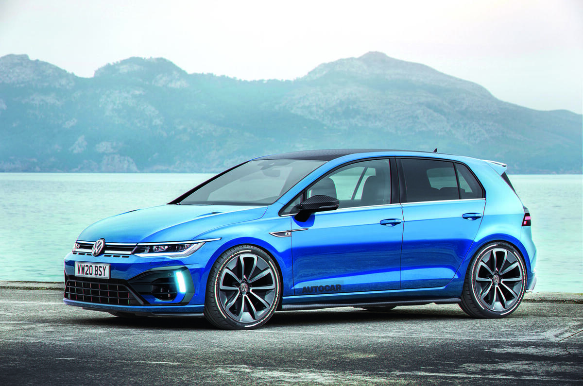 2021 Volkswagen Golf R Plus, rendered by Autocar