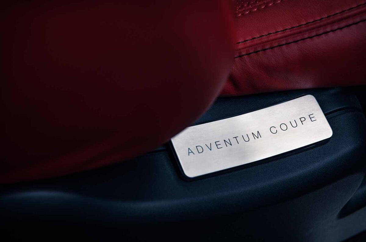 Adventum Coupé production version revealed plaque Adventum Coupé production version revealed plaque