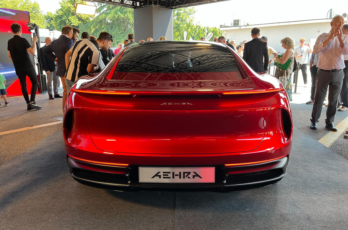 Aehra sedan rear close up Aehra sedan rear close up