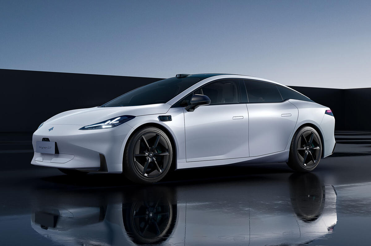 Aion Hyper GT front quarter static render Aion Hyper GT front quarter static render