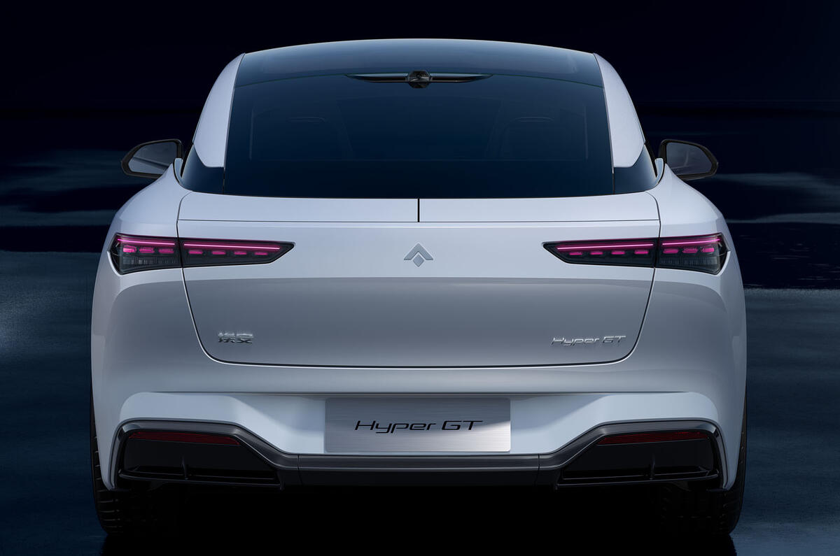 Aion Hyper GT rear static render Aion Hyper GT rear static render