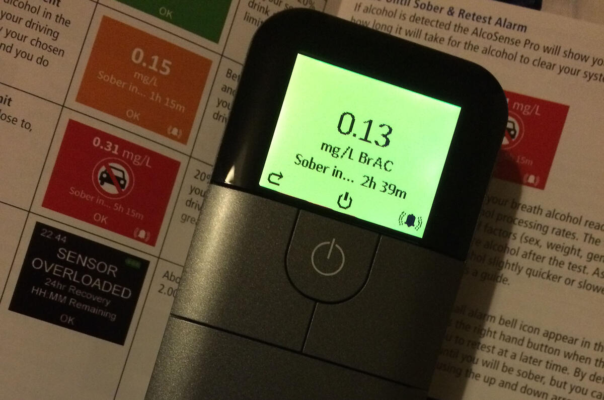 Drink driving Alcosense Pro