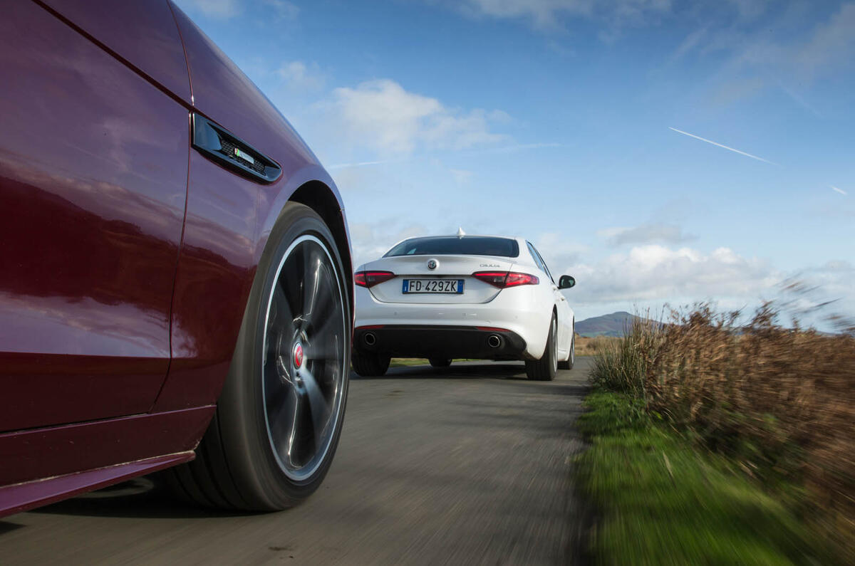 BMW 3 Series vs Alfa Romeo Giulia vs Jaguar XE: group test
