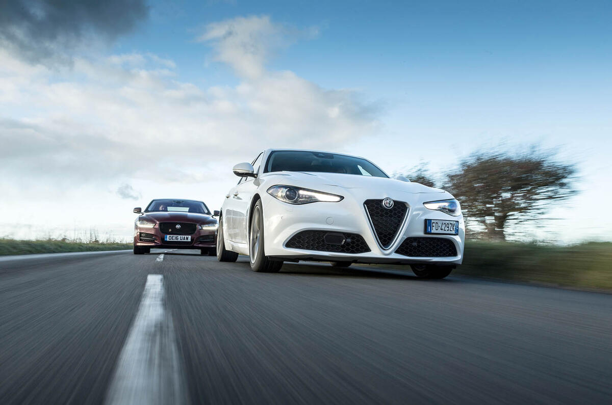 BMW 3 Series vs Alfa Romeo Giulia vs Jaguar XE: group test