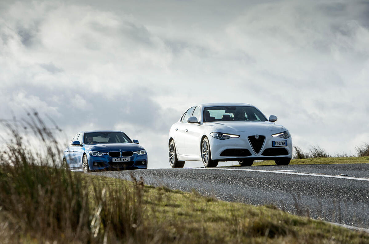 BMW 3 Series vs Alfa Romeo Giulia vs Jaguar XE: group test