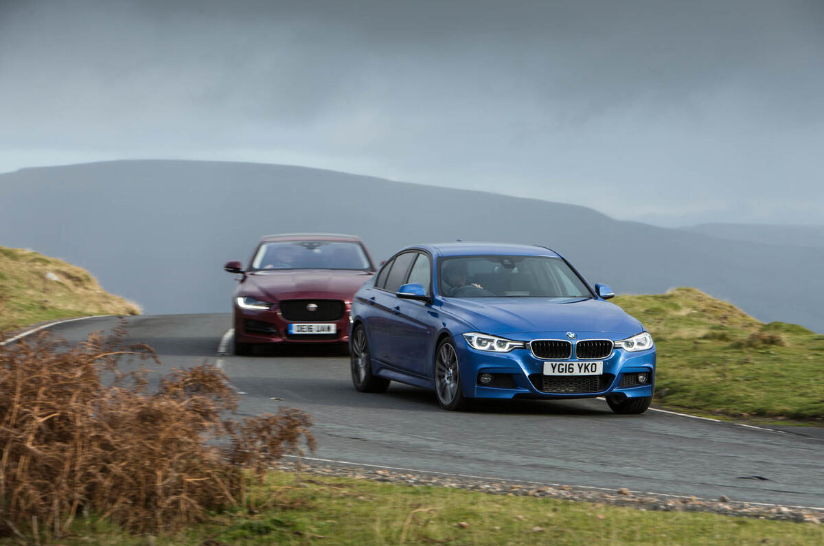 BMW 3 Series vs Alfa Romeo Giulia vs Jaguar XE: group test