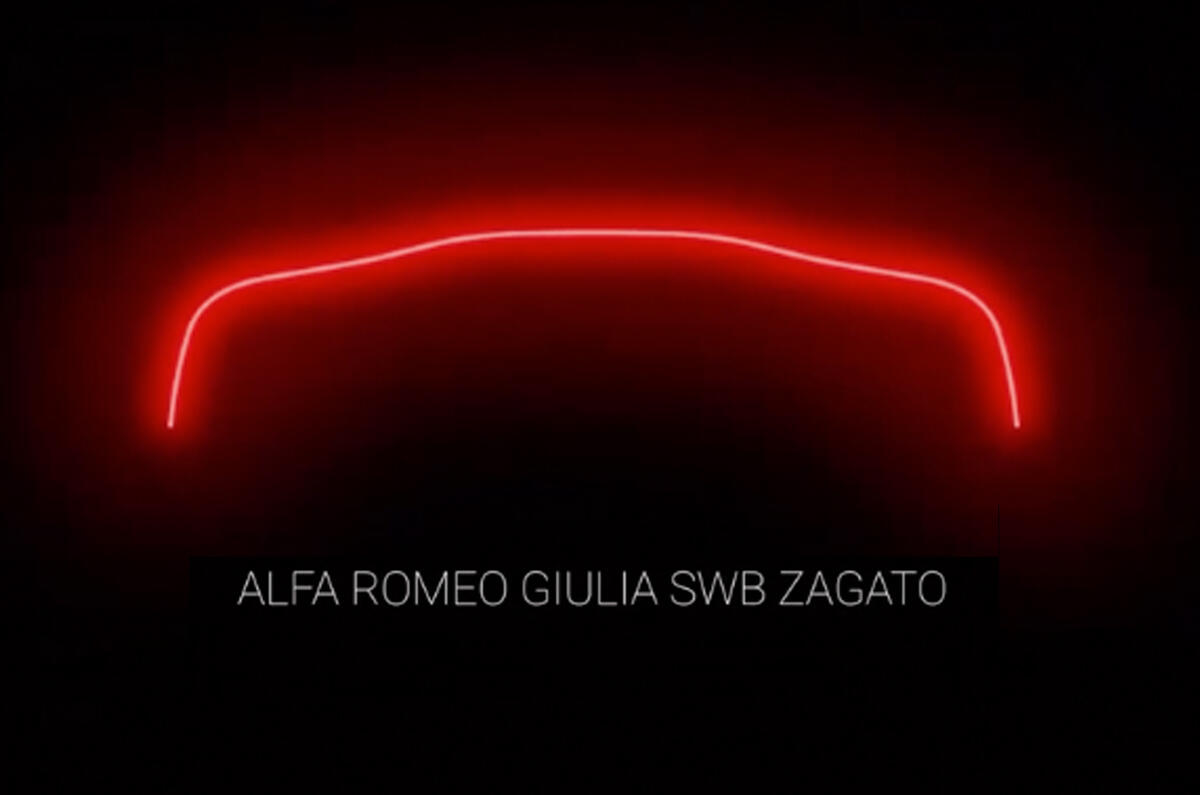 Alfa Romeo Giulia SWB Zagato rear teaser 2022 Alfa Romeo Giulia SWB Zagato rear teaser 2022