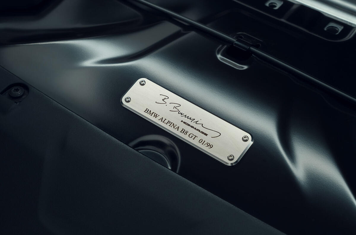 Alpina B8 GT engine plaque Alpina B8 GT engine plaque