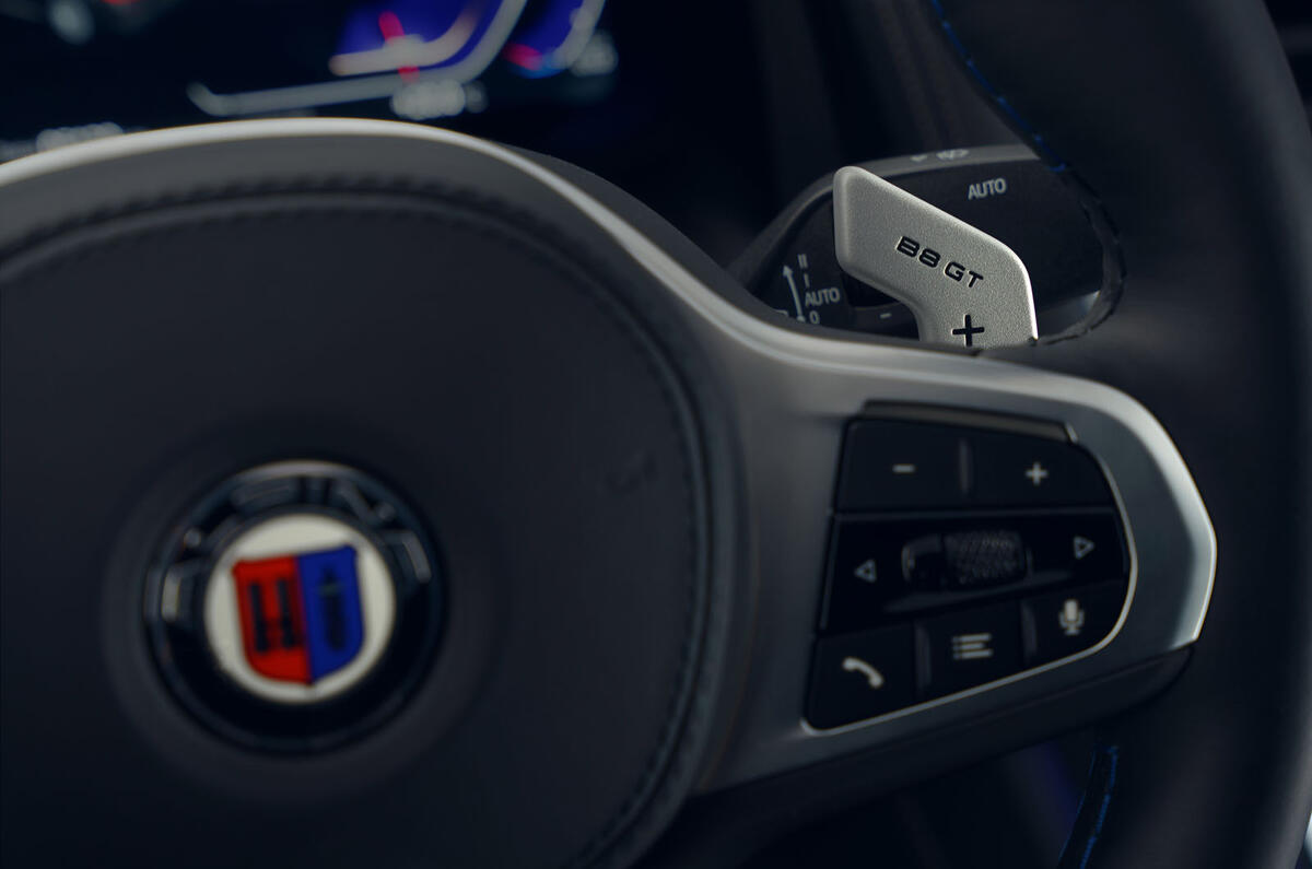 Alpina B8 GT paddle detail Alpina B8 GT paddle detail
