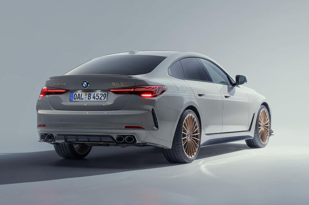 Alpina B4 GT Gran Coupe rear three quarter Alpina B4 GT Gran Coupe rear three quarter