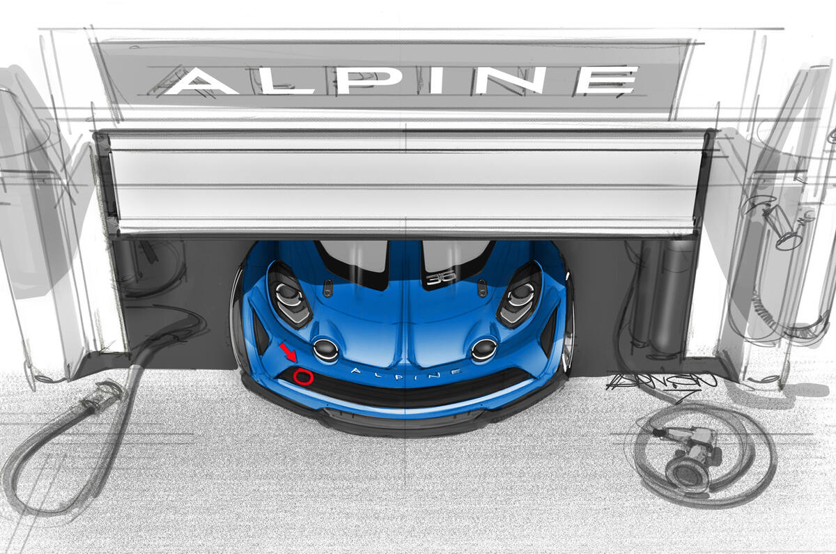Extreme Alpine A110 Cup racing model previewed in first sketch