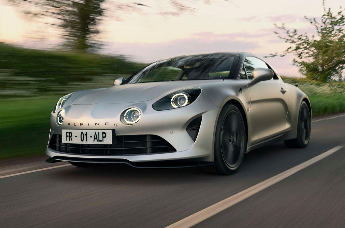 Alpine A110 S Enstone Edition front three quarter one