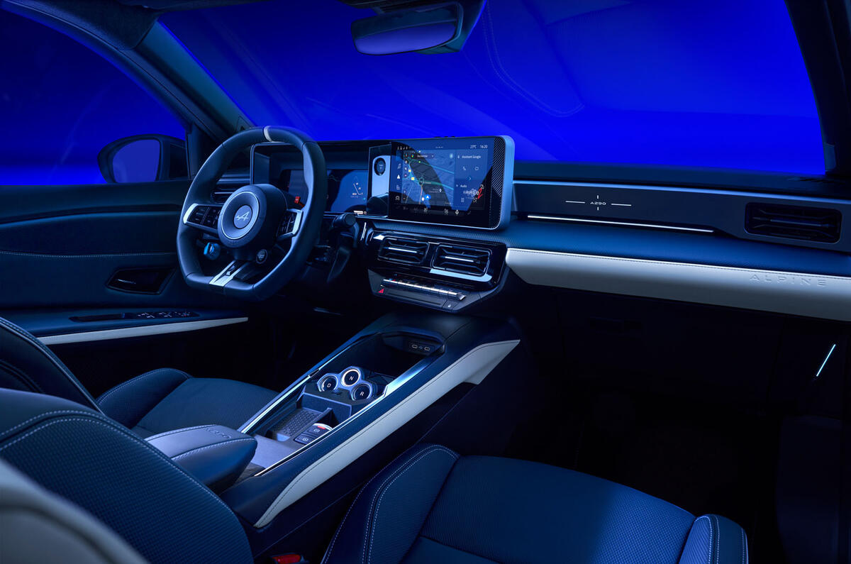 Alpine A290 dashboard Alpine A290 dashboard