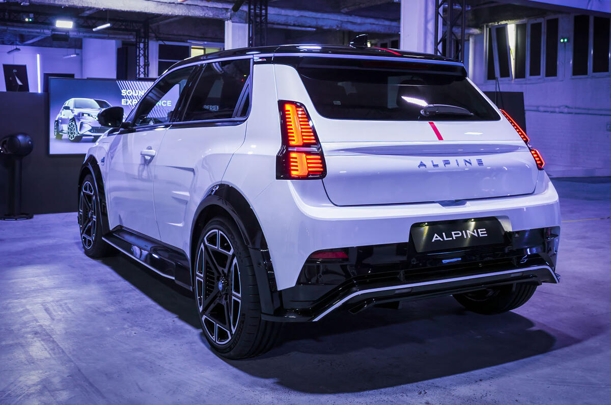 Alpine A290 white rear quarter Alpine A290 white rear quarter